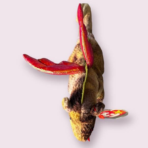 TY Beanie Baby - SCORCH the Dragon (7 inch) - MWMTs Stuffed Animal Toy - Picture 3 of 12